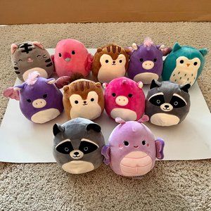 Squishmallow Lot, 11 mini 5-inch (2 repeats), new